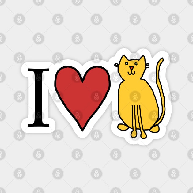 I Love Cats Magnet by ellenhenryart