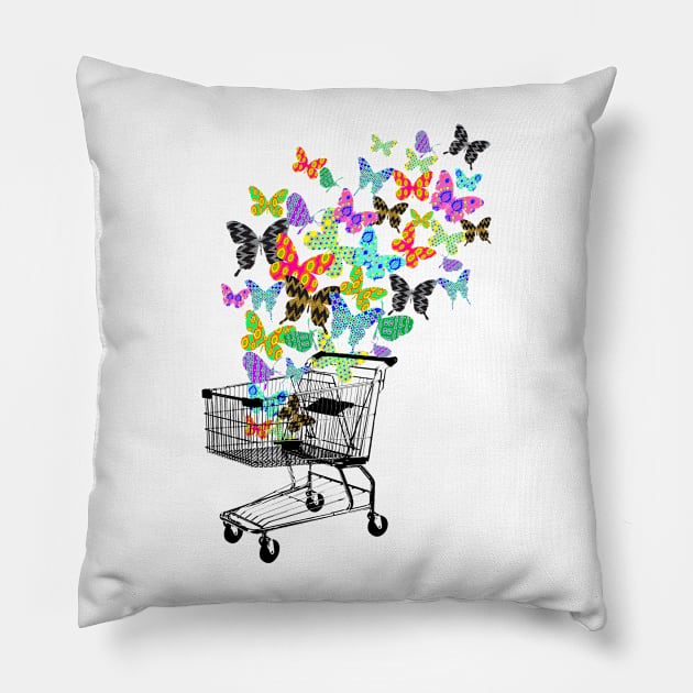 Urban Butterflies Pillow by kanikamathurdesign