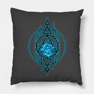 Blue Rose Pillow