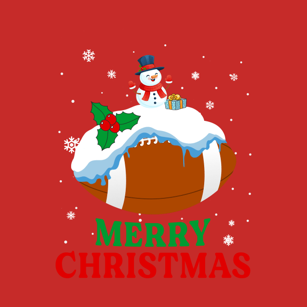 Merry Christmas Football Xmas Gift by Dunnhlpp