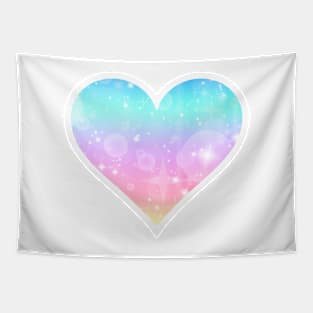 Kawaii Magical Unicorn Heart Tapestry