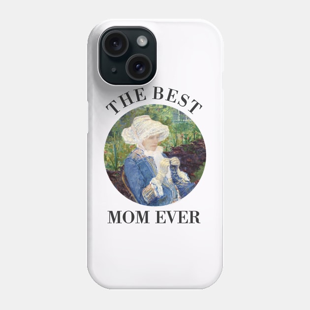 THE BEST KNITTING MOM EVER FINE ART VINTAGE STYLE MOTHER OLD TIMES Phone Case by the619hub