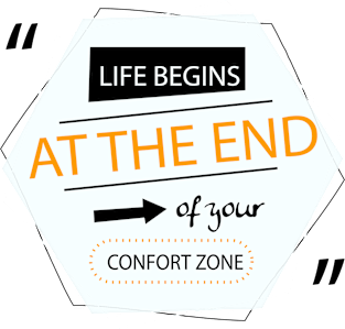 Life begin at the end of you confort zone Magnet