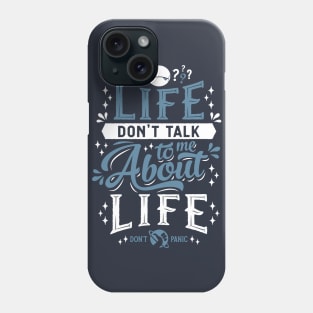 Life? - Hitchhikers Quote - Typography Sci Fi - Don't Panic Phone Case