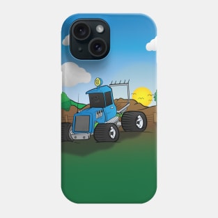 Blue Hunting Truck Cartoon Phone Case