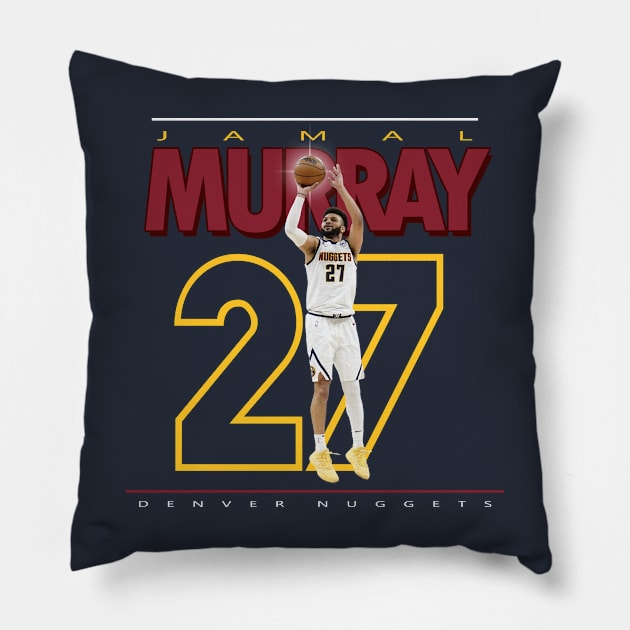 Jamal Murray Pillow by BVHstudio