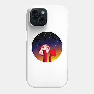 Mushroom in Sunset Phone Case