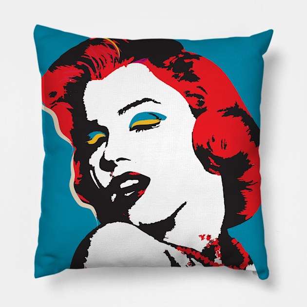 Marilyn Monroe Pillow by Pittura