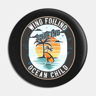 WING FOILING SURFING OCEAN CHILD Pin