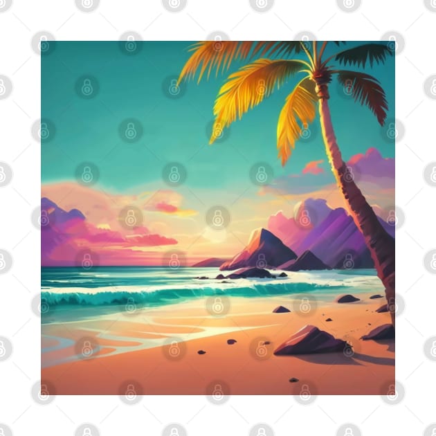 Beach, Tropical ocean by designgoodstore_2