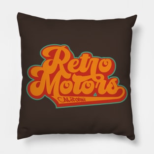 Retro Motors vintage logo california Pillow