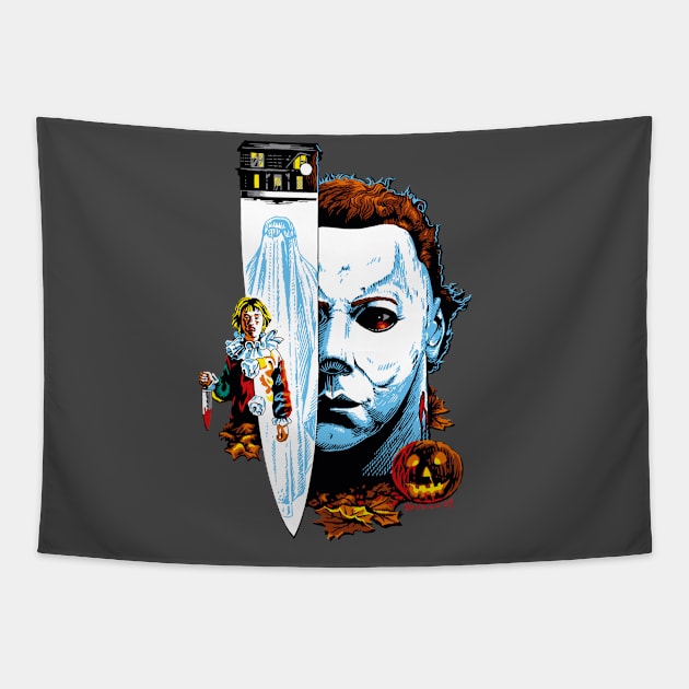 Michael Myers Halloween Tapestry by SerhiyKrykun