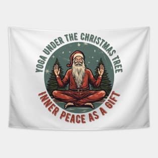 Yoga Under the Christmas Tree: Inner Peace as a Gift Christmas Yoga Tapestry