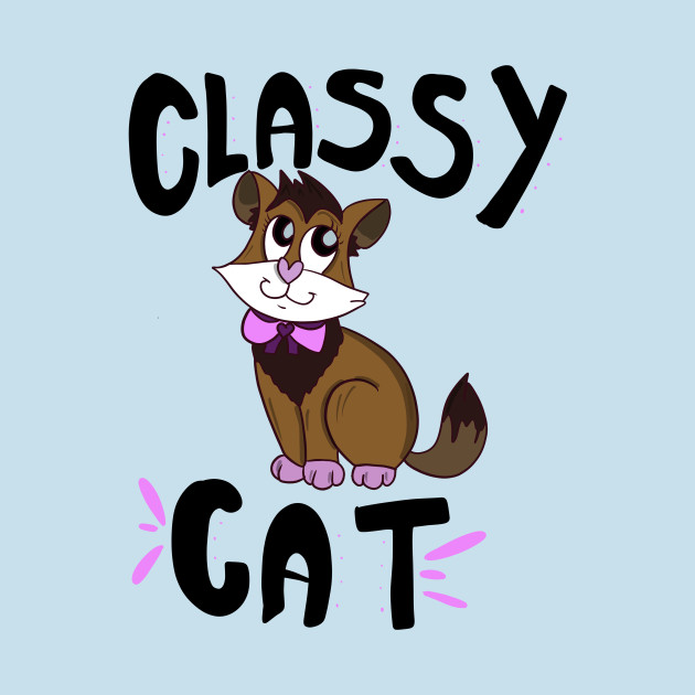 Disover Classy cat Cute Cartoon Cat T-shirt - Cat - T-Shirt