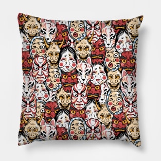 Masks of Japan Pillow