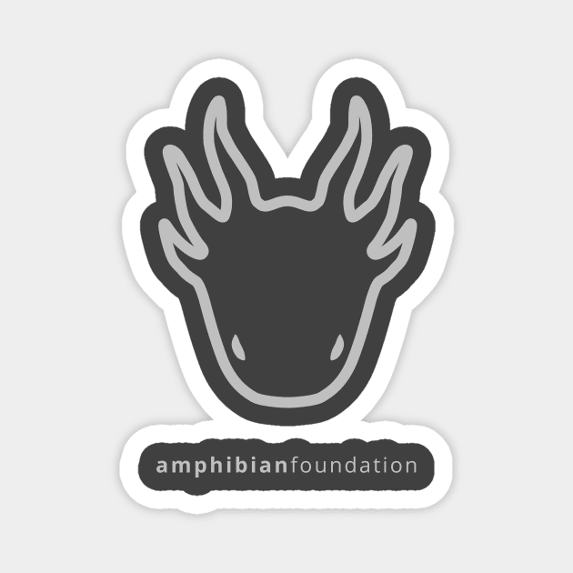 Light Grey | The Amphibian Foundation larval salamander logo Magnet by amphibianfoundation