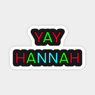 YAY HANNAH PALINDROME Magnet