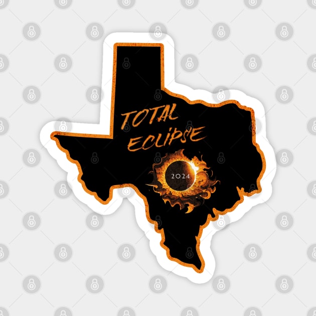 Total Eclipse 2024 Texas Magnet by 5 Points Designs