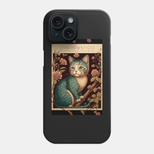 green and yellow cat - Japanese style Phone Case