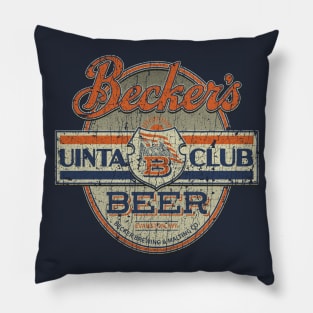 Becker's Uinta Club Beer 1917 Pillow