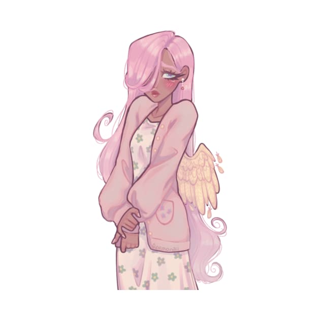 Fluttershy human version by Anemonaii