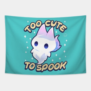 Too Cute To Spook Little Halloween Fox Ghost Tapestry