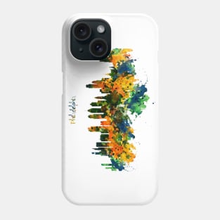 Philadelphia Watercolor Skyline Phone Case