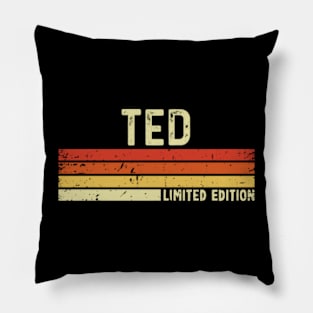 Ted Name Vintage Retro Limited Edition Gift Pillow