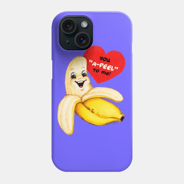 Valentine Banana Phone Case by KellyGilleran