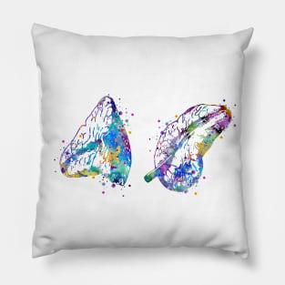 Adrenal Gland Watercolor Anatomy Drawing Pillow