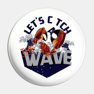 Crab in the waves Pin