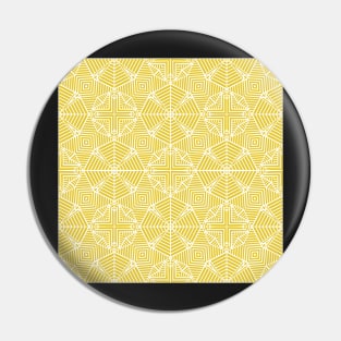 Geo Squares Yellow Pin