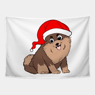 Santa Puppy Tapestry