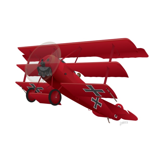 DR-1 Red Baron Triplane WWI Warbird by hobrath