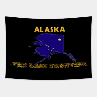 Alaska Map & Flag  - The last Frontier Tapestry