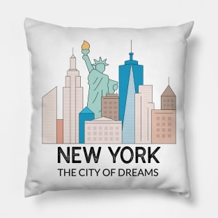 New York The City Of Dreams Pillow