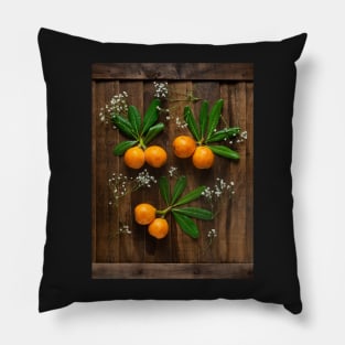 fresh and ripe yellow medlars Pillow