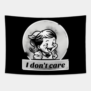 I Don't Care Anti-social Girl Tapestry