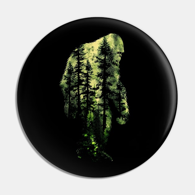 Sasquatch Shadow Tee Pin by ArtisanEcho