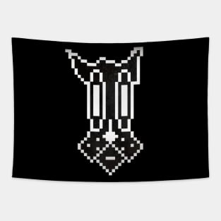 Pixel Ghost Dog Tapestry