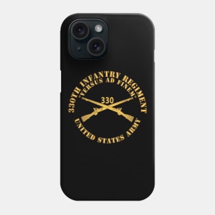 330th Infantry Regiment - Versus Ad Finem w Infantry Br X 300 Phone Case