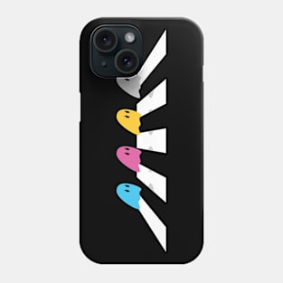 CMYK Ghosts Cross the Road Phone Case