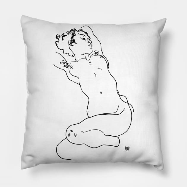 Egon Schiele Pillow by Antho