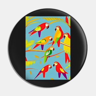 VERY CUTE AND PRETTY POSTER STYLE PARROTS Pin