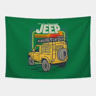 Retro Jeep Tapestry