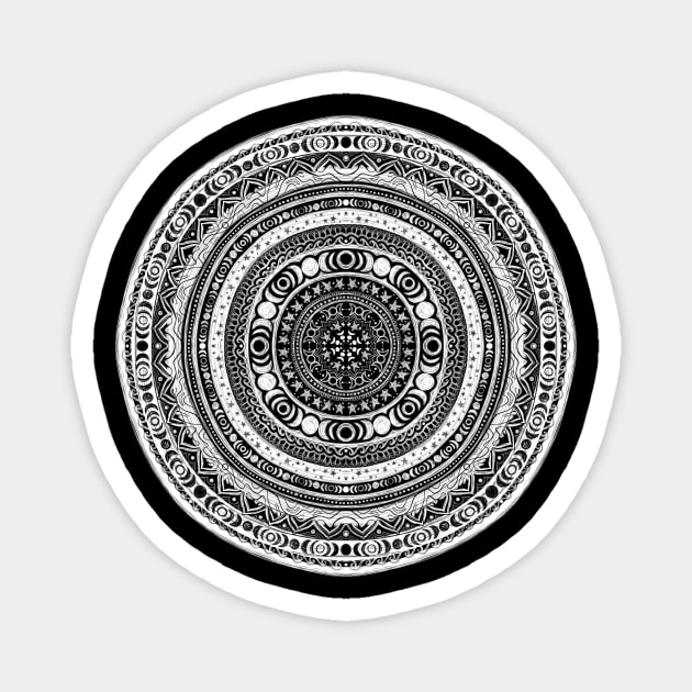 Moon Mandala Magnet by bubbsnugg