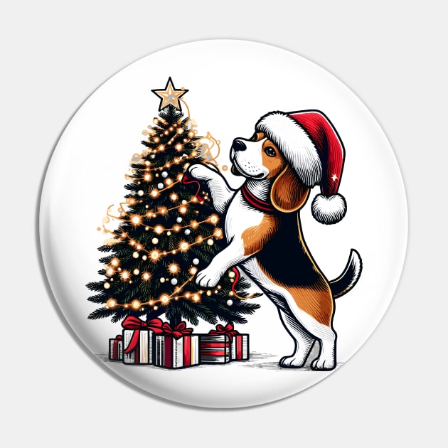 Beagle Dog Christmas Pin by Graceful Designs