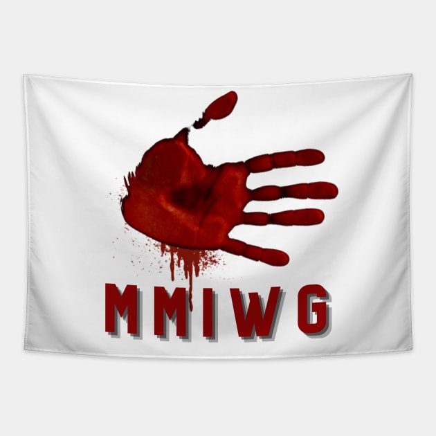 RED HAND IN SOLIDARITY FOR MMIWG Tapestry by KutieKoot T's