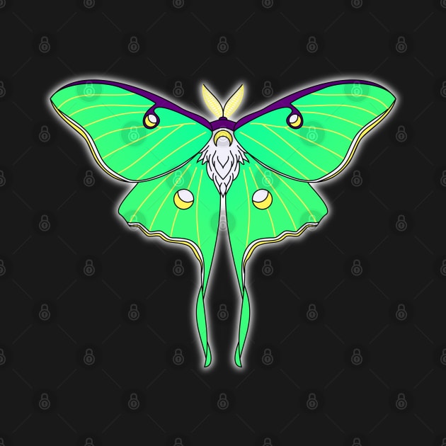 Luna Moth in color by RavenWake