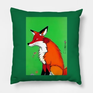 SLY SMILING FOX Pillow